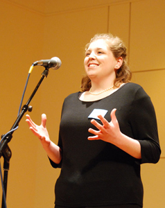 student performing in poetry out loud