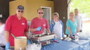 Volunteers serving  on Cruise Night