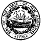black and white state seal