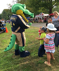 investi'gator' mascot at national night out event
