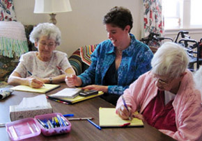 Artist led creative writing workshop for residents