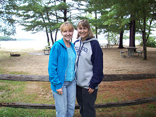 Cheryl and Kathy at the picnic