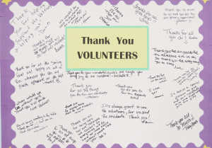 Thank you volunteers poster